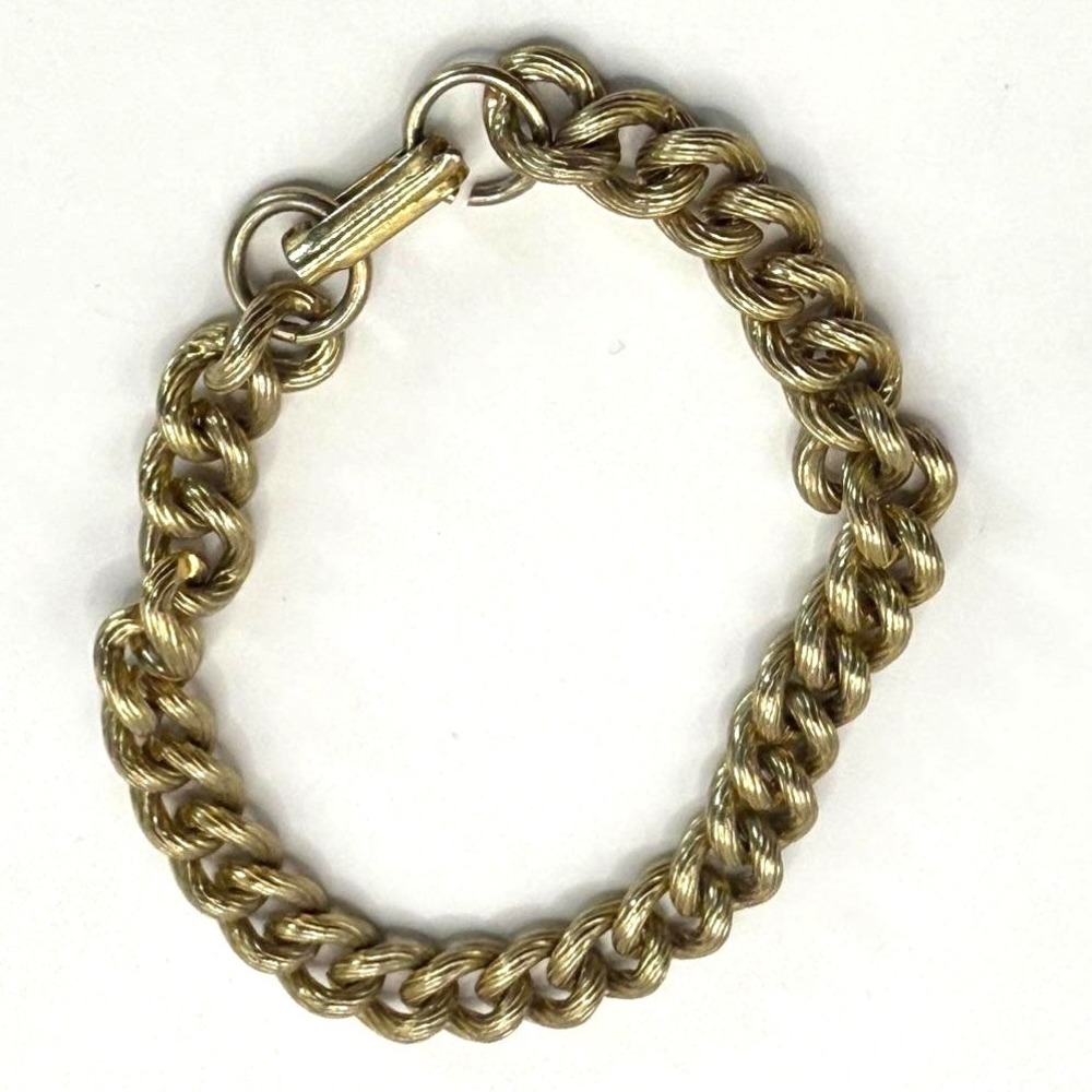 Vintage Gold Tone Rope Chain‎ Bracelet